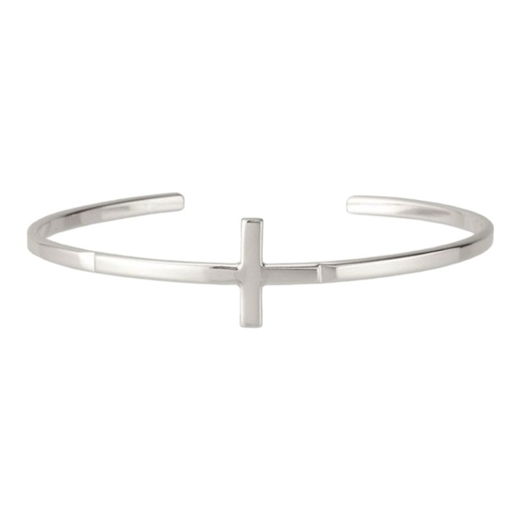 Stella & Dot Jewelry - Stella & Dot 925 Sterling Silver Cross Cuff Bracelet